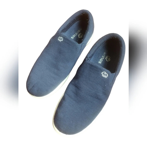 Merinos Men's Slip-Ons Navy/White Size 9 - Picture 5 of 16